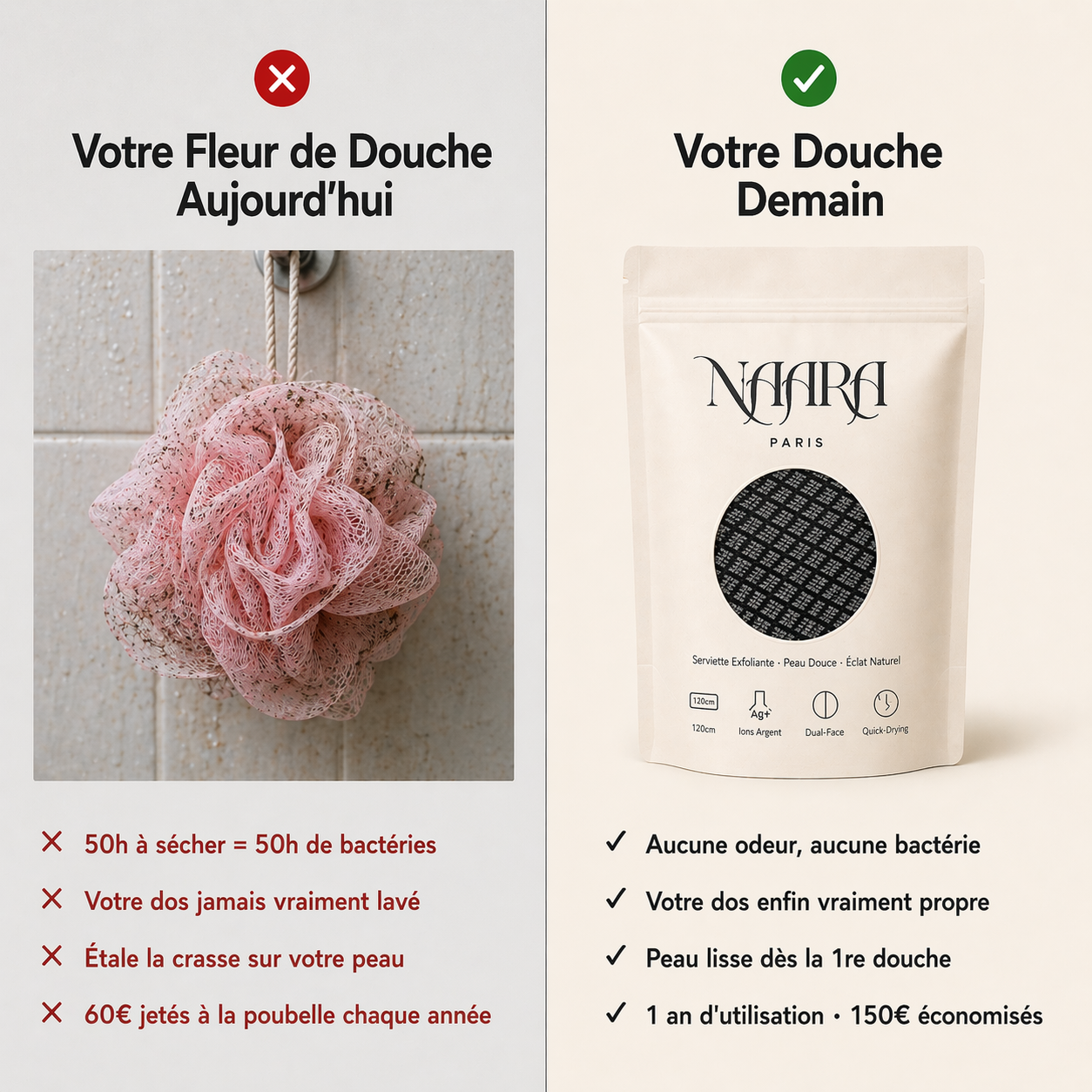 Serviette Exfoliante Japonaise - NAARA